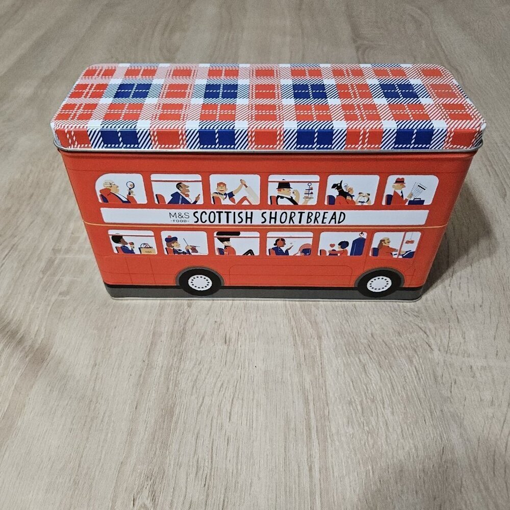 Marks And Spencer M&S Scottish Shortbread Selection Double Decker Bus Tin Only